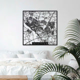 Wanddecoratie Hout | DID. Citymap Vierkant Hout Deventer