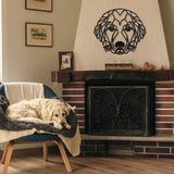 Wanddecoratie Hout Honden | Golden Retriever Geometrische vormen & dieren