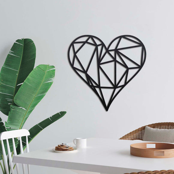 Wanddecoratie Hout | DID. Hart Geometrisch 