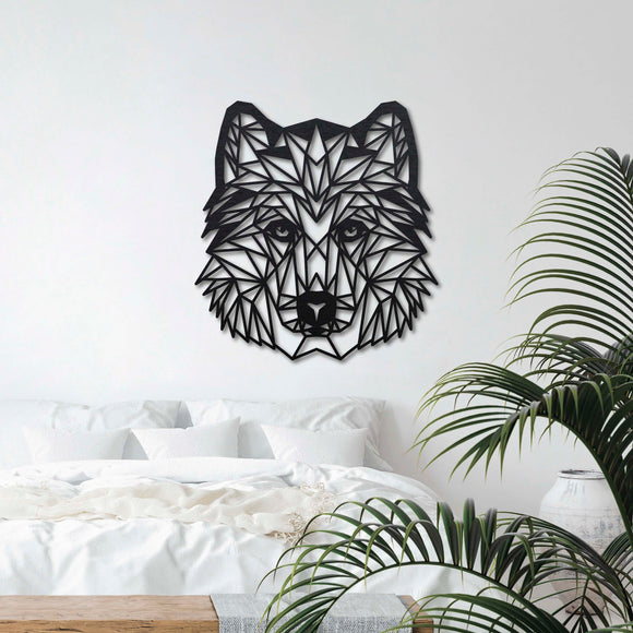 Wanddecoratie Hout Honden | Husky Geometrische vormen & dieren