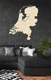 Wanddecoratie Hout | DID. Nederland Kaart met Gegraveerde Provincies