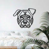 Wanddecoratie Hout Honden | Pitbull Geometrische vormen & dieren