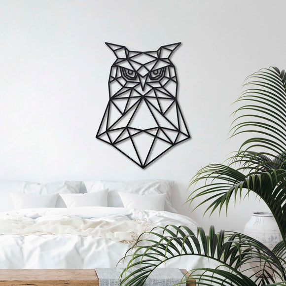 Wanddecoratie Hout | Uil Geometrische vormen & dieren