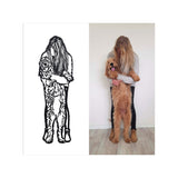 Wanddecoratie Hout | DIDhome - tekening van foto voorbeeld