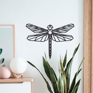 Wanddecoratie van hout | Libelle geometrische dier