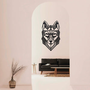 Wanddecoratie Hout | Wolf Abstract Geometrische vormen & dieren